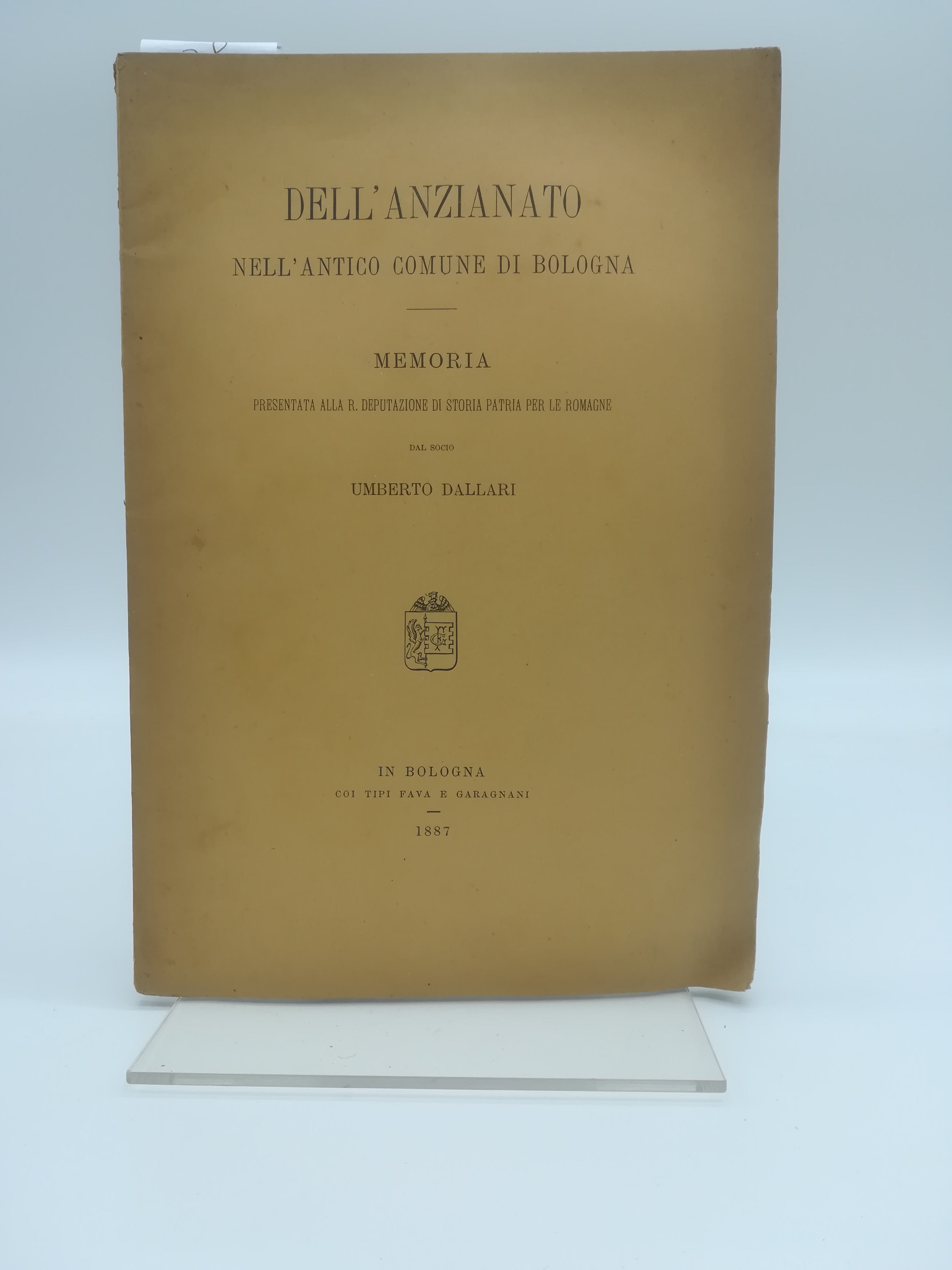 Dell'anzianato dell'antico comune di Bologna